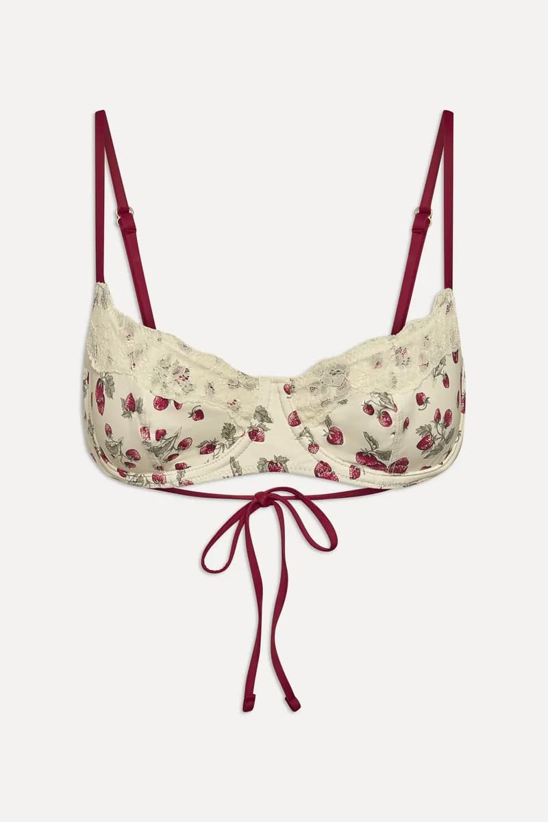 Cola Underwire Bikini Top - Strawberry Field — image 1 of 1