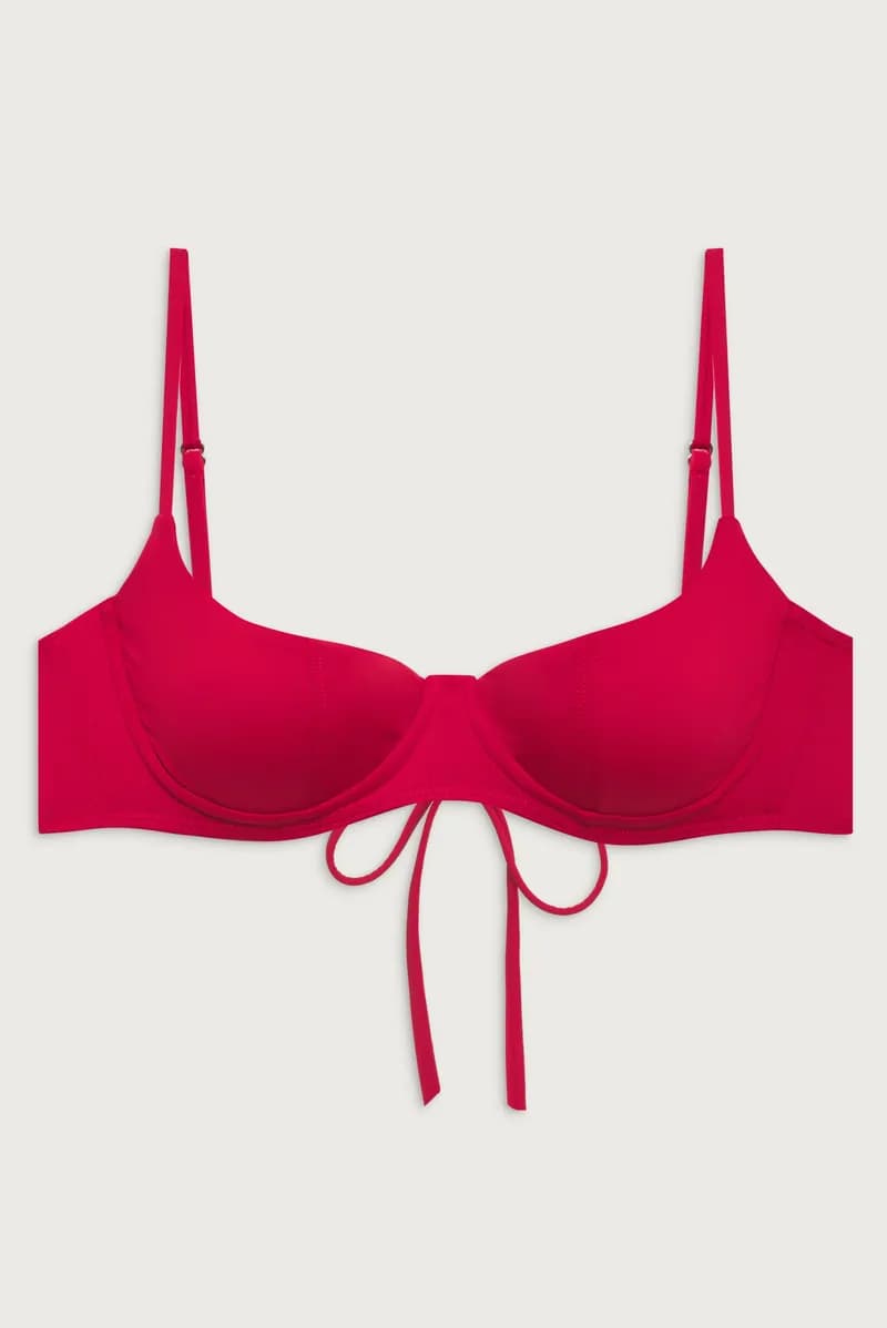 Cola Underwire Bikini Top - True Red — image 1 of 1