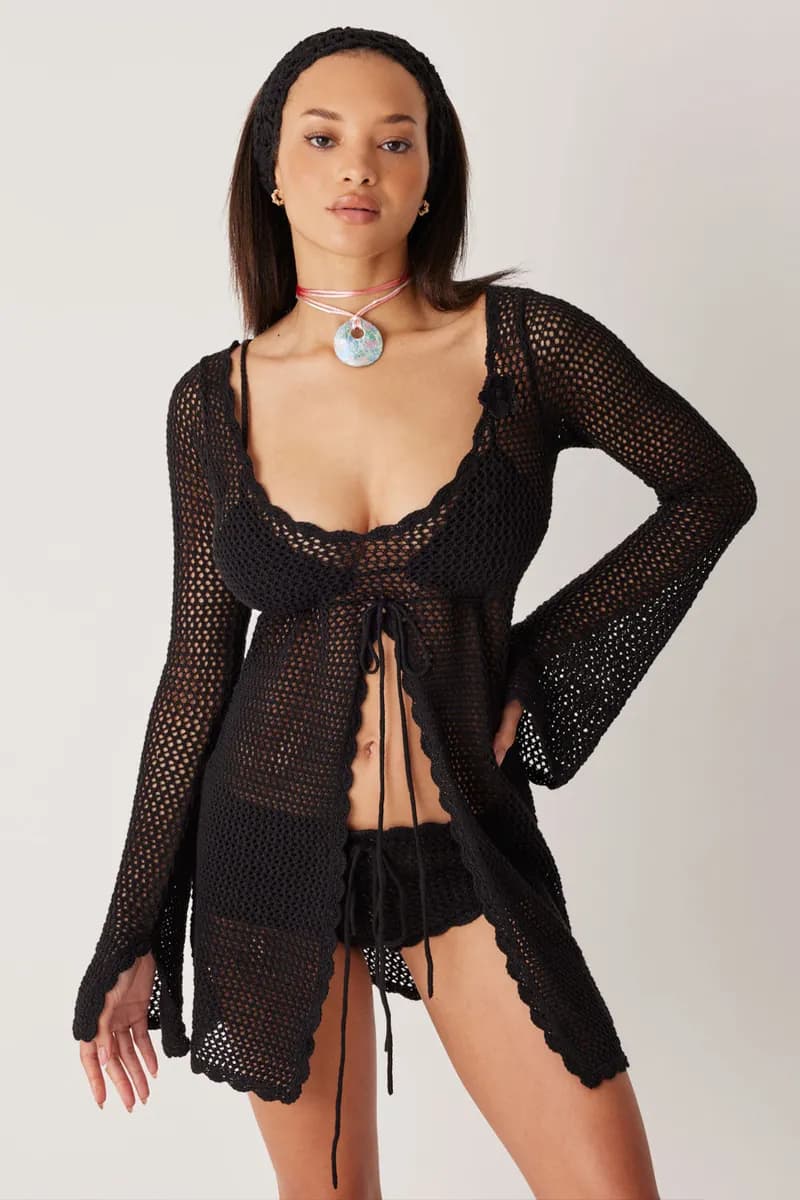 Collette Crochet Tunic - Black — image 1 of 1