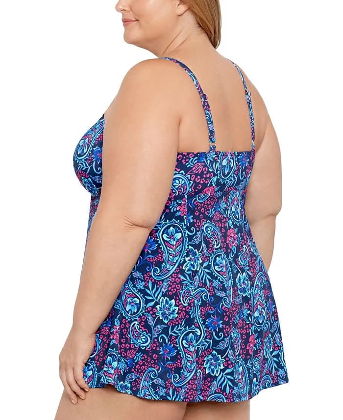 Colorful Abstract Print Tie Waist Dress — image 1 of 1