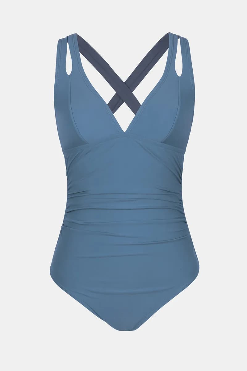 Conch Sound Plunge Twisted Multi-Back One Piece Swimsuit — image 1 of 1