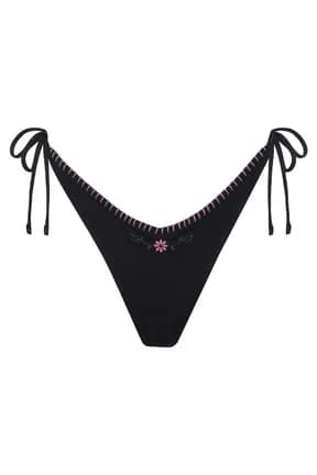 Connor Embroidered Cheeky Bikini Bottom - Sea Fairy — image 1 of 1