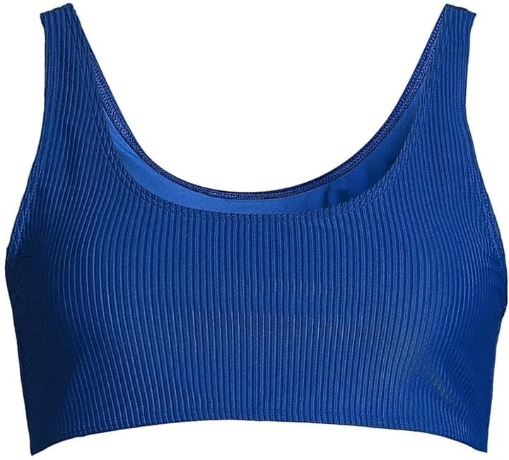 Connor Ribbed Scoop Bikini Top - Chambray — image 1 of 1