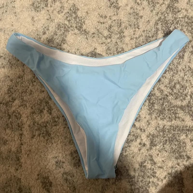 Connor String Cheeky Bikini Bottom - Baby Blue — image 1 of 1