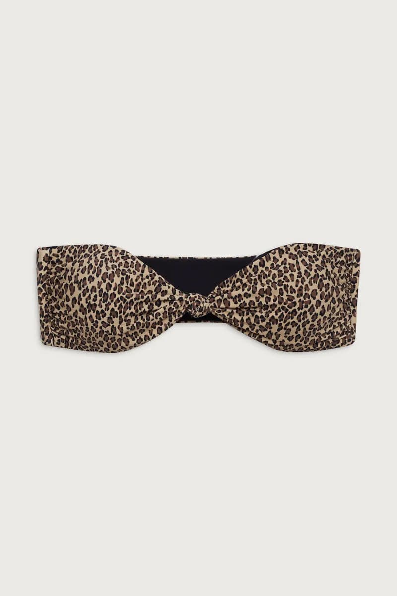 Crescent Bandeau Bikini Top - Baby Leopard — image 1 of 1