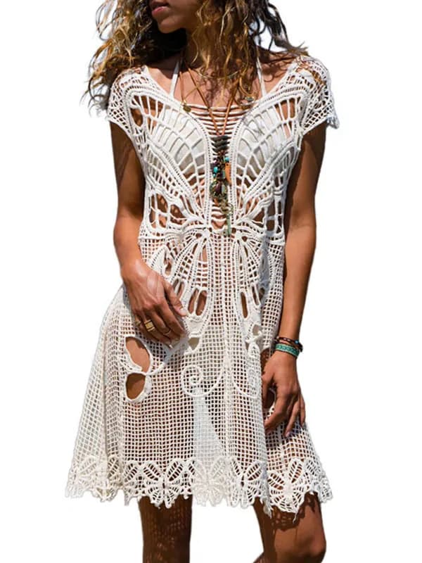 Crochet SheerCover-Up Dress — image 1 of 1