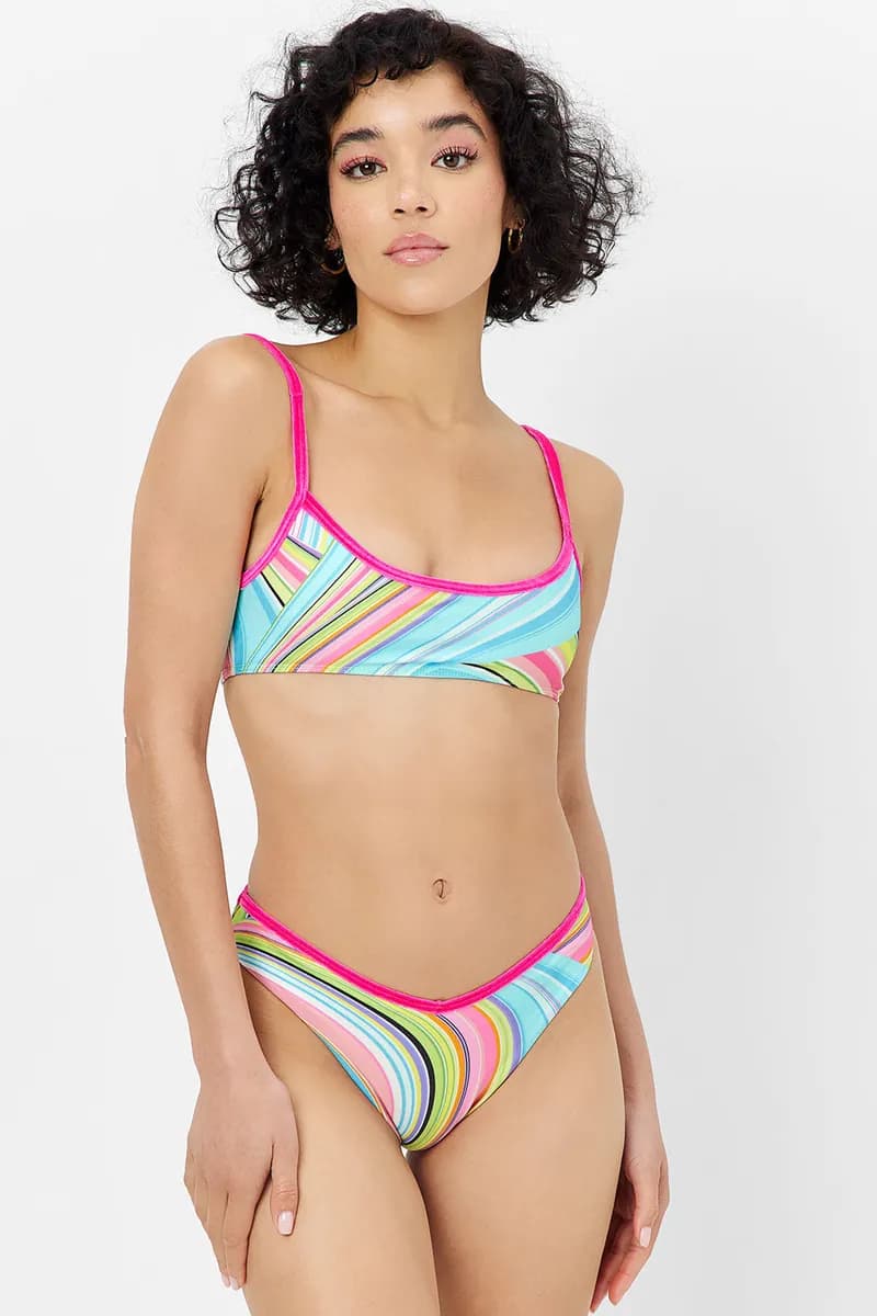 Dallas Shine Bralette Bikini Top - Rainbow Swirl — image 1 of 1