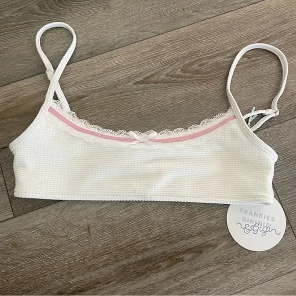 Dallas Waffle Bralette Bikini Top - Day Lily — image 1 of 1