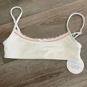 Dallas Waffle Bralette Bikini Top - Night Lily — image 1 of 1