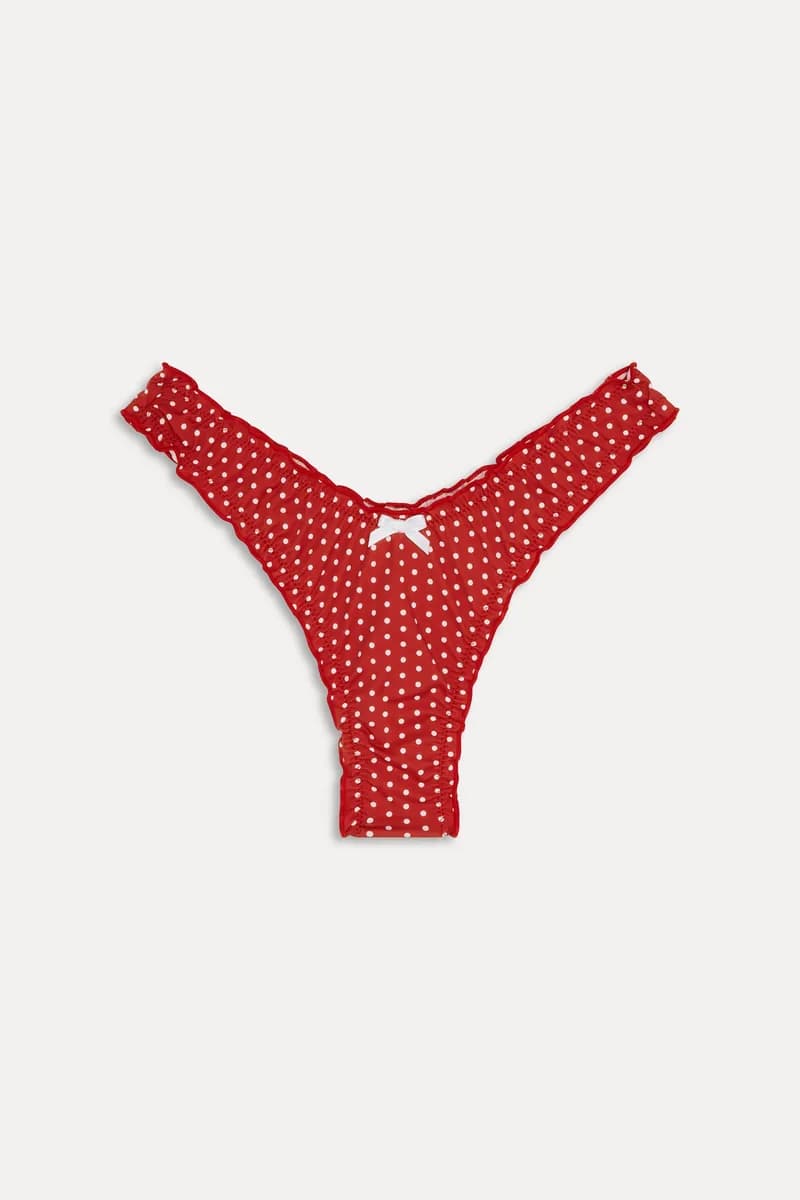 Dalton Micro Bikini Bottom - Red Polka Dot — image 1 of 1