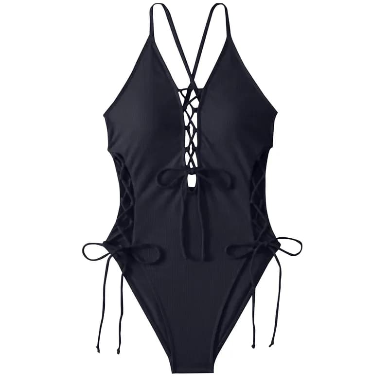 Dangerous Curves Ahead Cheeky One Piece Swimsuit — image 1 of 1