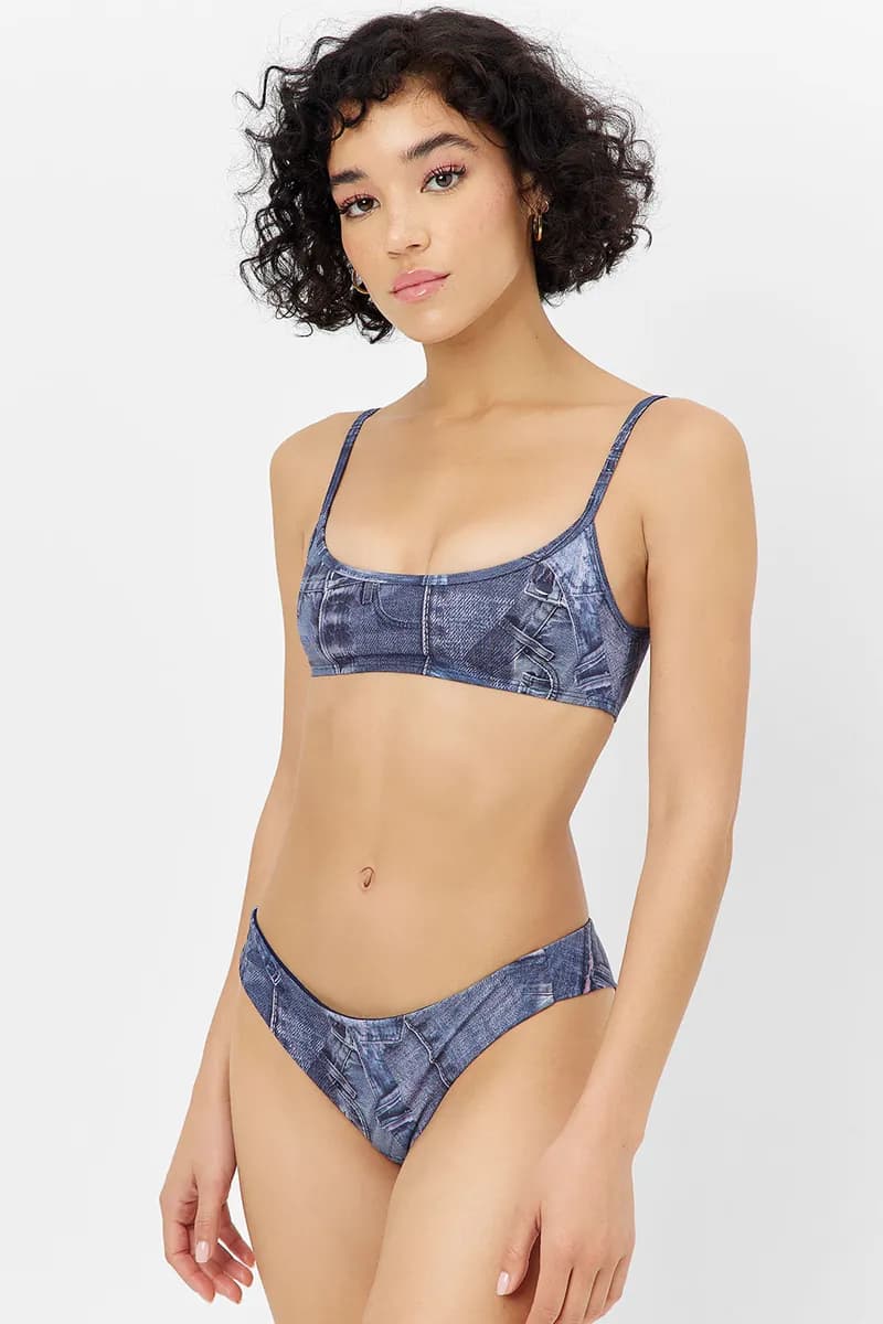 Dawson Cheeky Bikini Bottom - Blue Jean — image 1 of 1