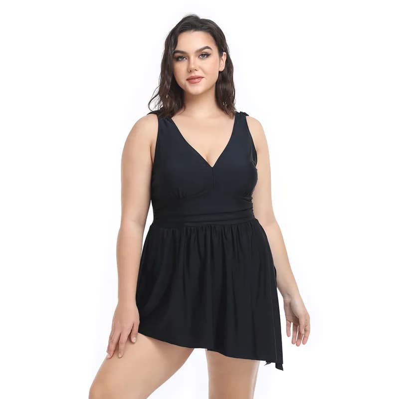 Dessert & Daiquiris Shirred Tummy Control Plus Size One Piece — image 1 of 1