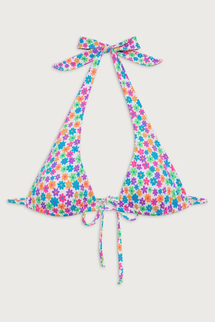 Diana Floral Halter Bikini Top - Forever Flower — image 1 of 1