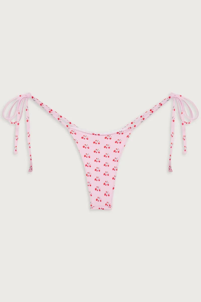 Divine Tie Side Skimpy Bikini Bottom - Baby Berry — image 1 of 1