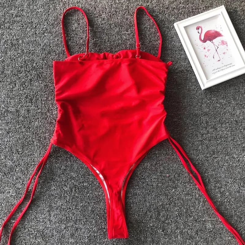 Emerge Chain Mesh Cutout Cheeky One Piece Swimsuit — image 1 of 1