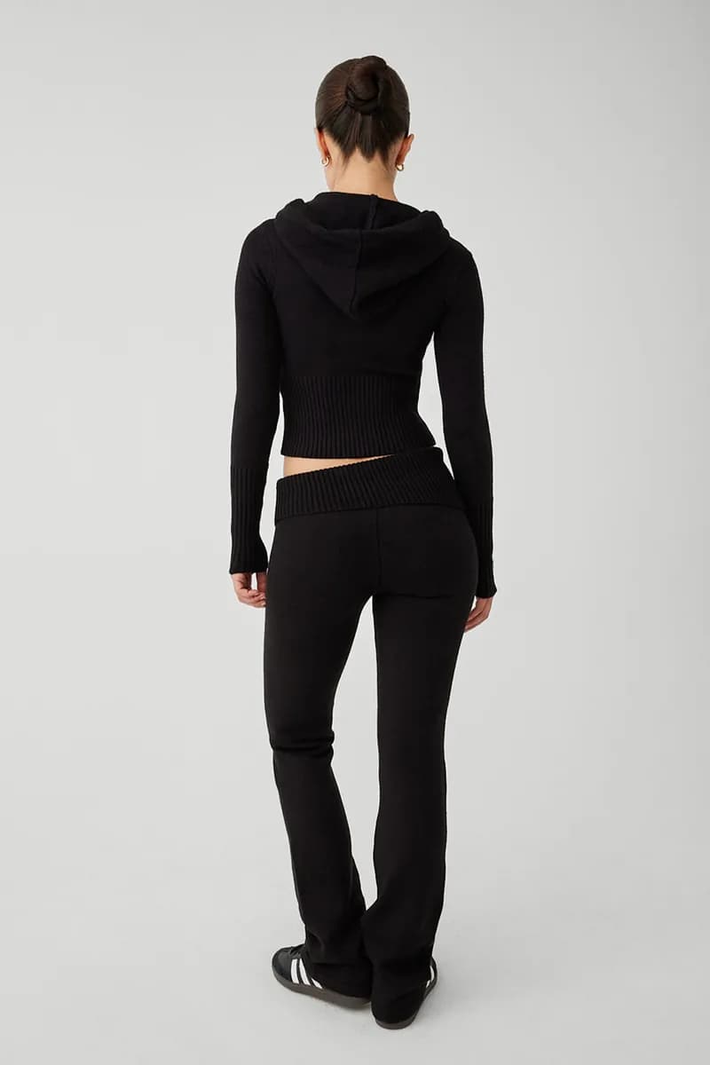 Fleur Cloud Knit Low Rise Pant - Black — image 1 of 1