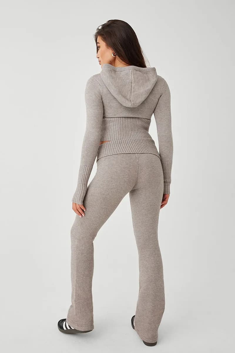 Fleur Cloud Knit Low Rise Pant - Heather Grey — image 1 of 1