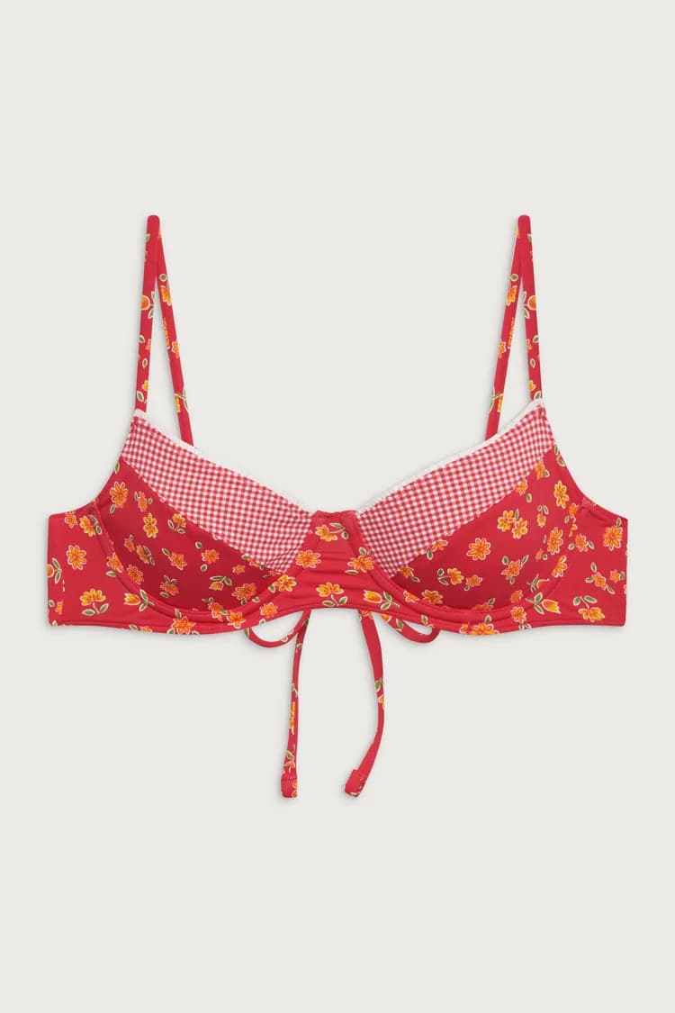 Autumn Floral Underwire Bikini Top - Summer Flower — image 1 of 1