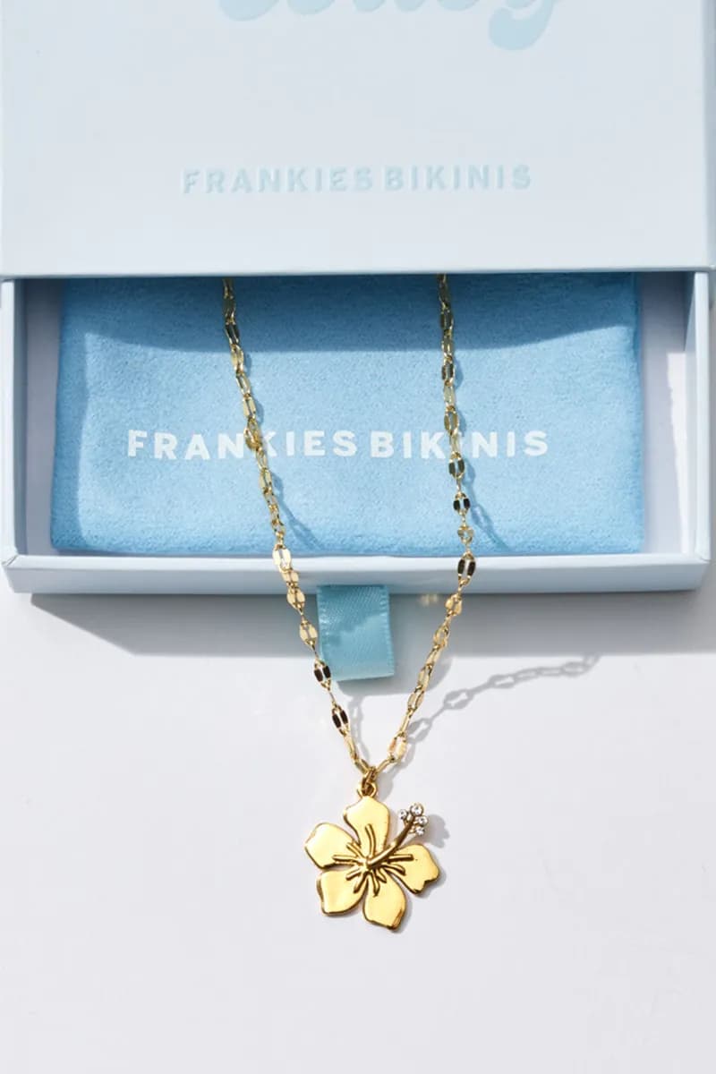 Hibiscus Charm Necklace - Gold — image 1 of 1