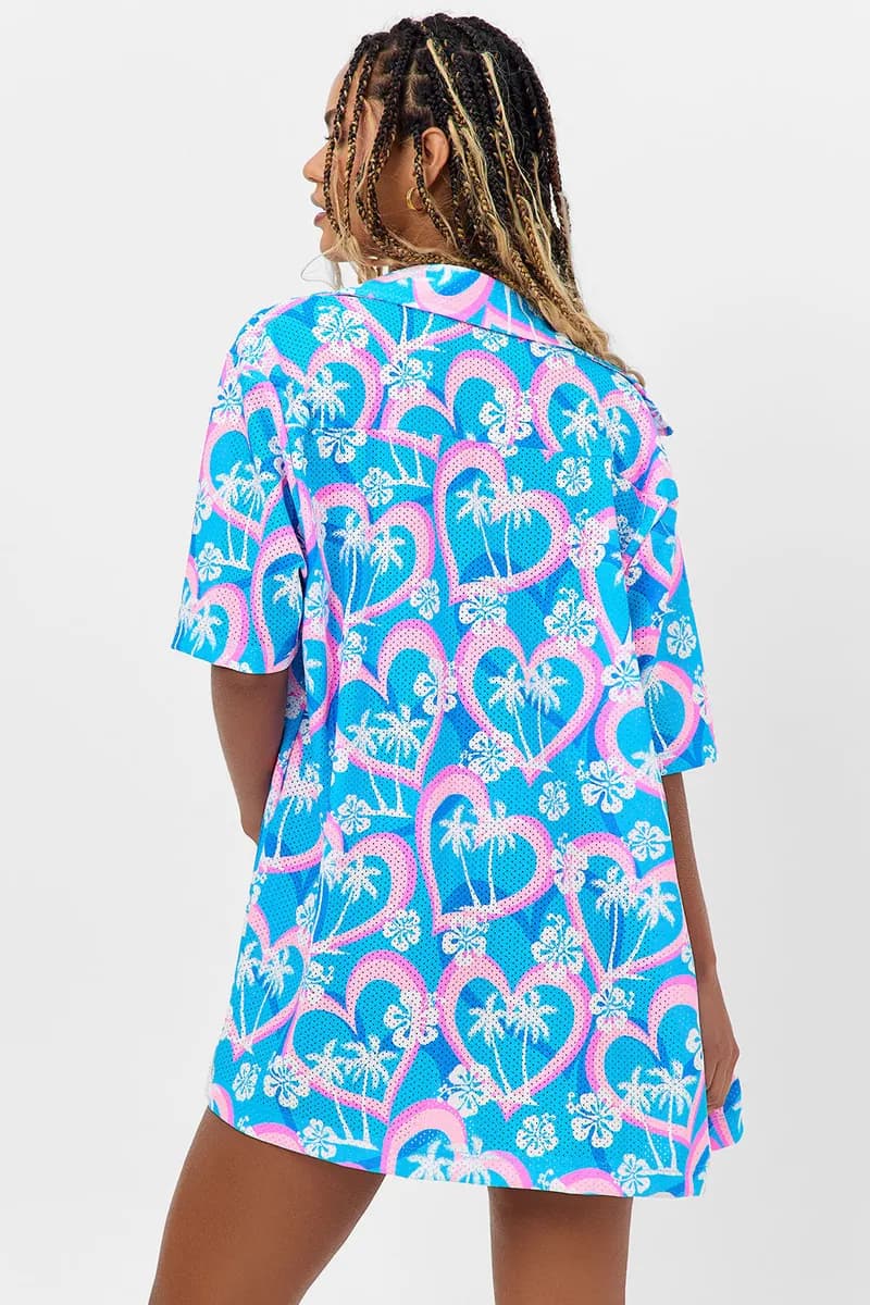 Hunter Mesh Button Up Shirt - Tropic Love — image 1 of 1