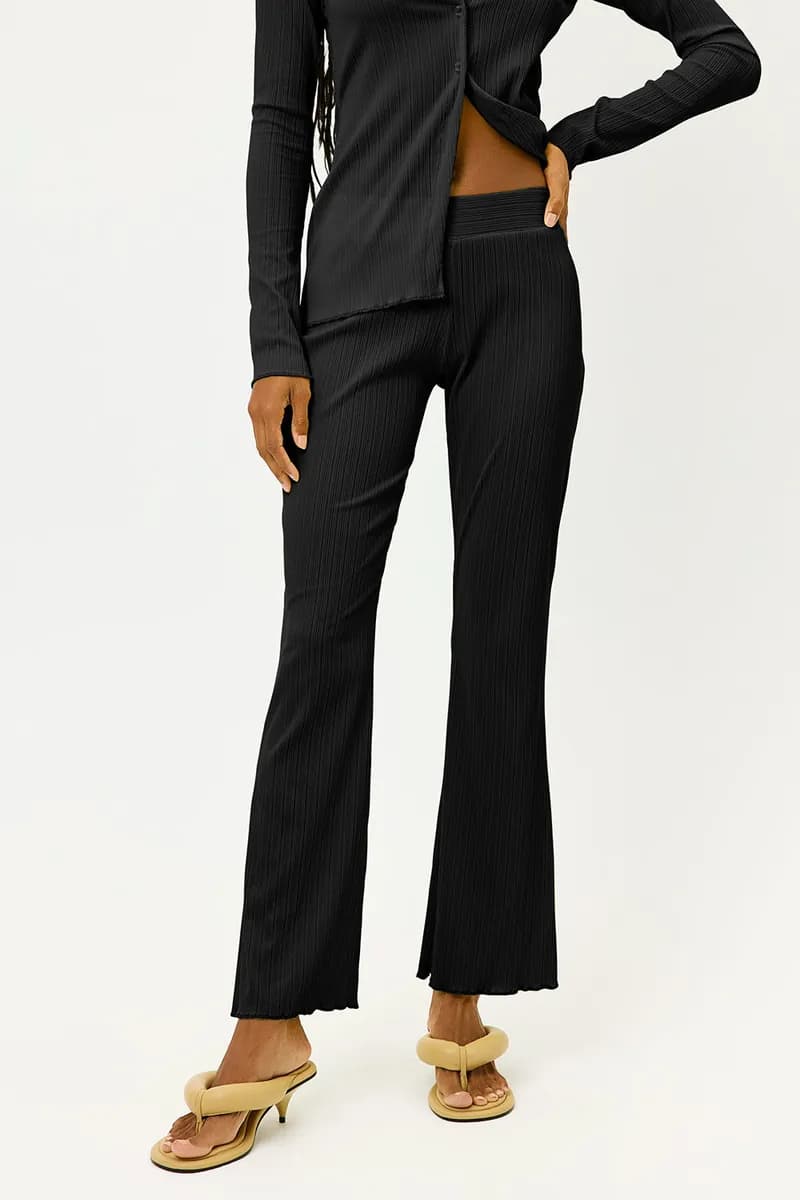 Joey Plissé Pants - Black — image 1 of 1