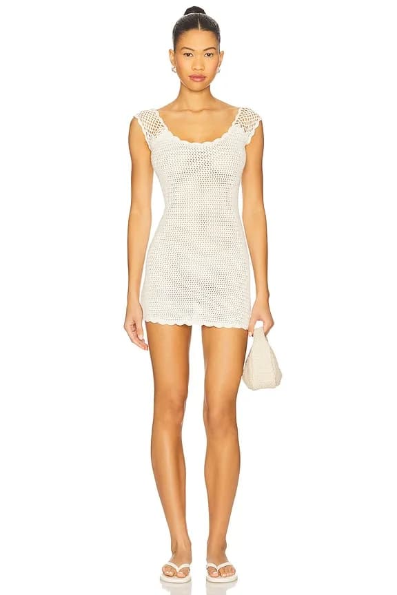 Kai Crochet Mini Dress - Sand Dollar — image 1 of 1