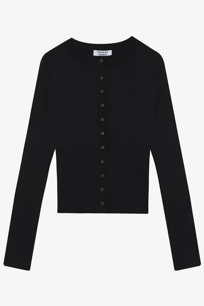 Lenon Cloud Knit Button Up Cardigan - Black — image 1 of 1
