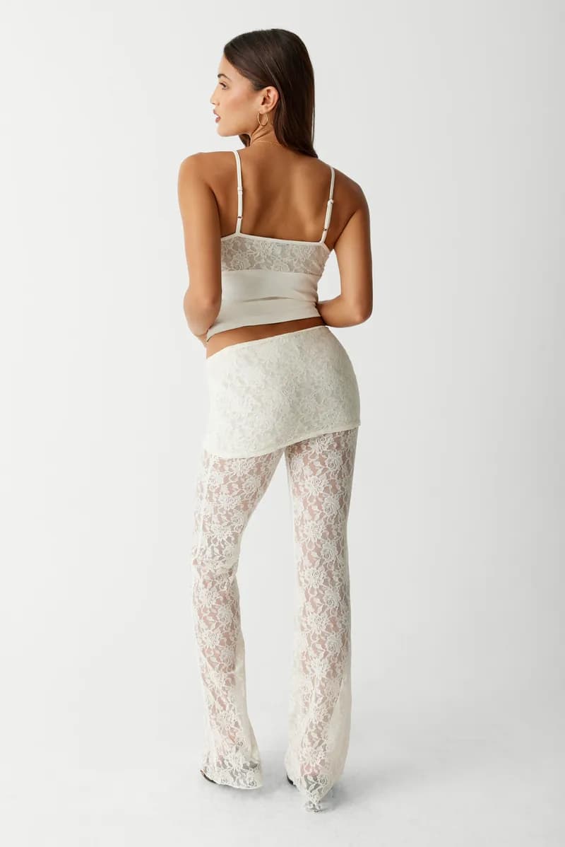 Mason Lace Flare Pant - Porcelain — image 1 of 1