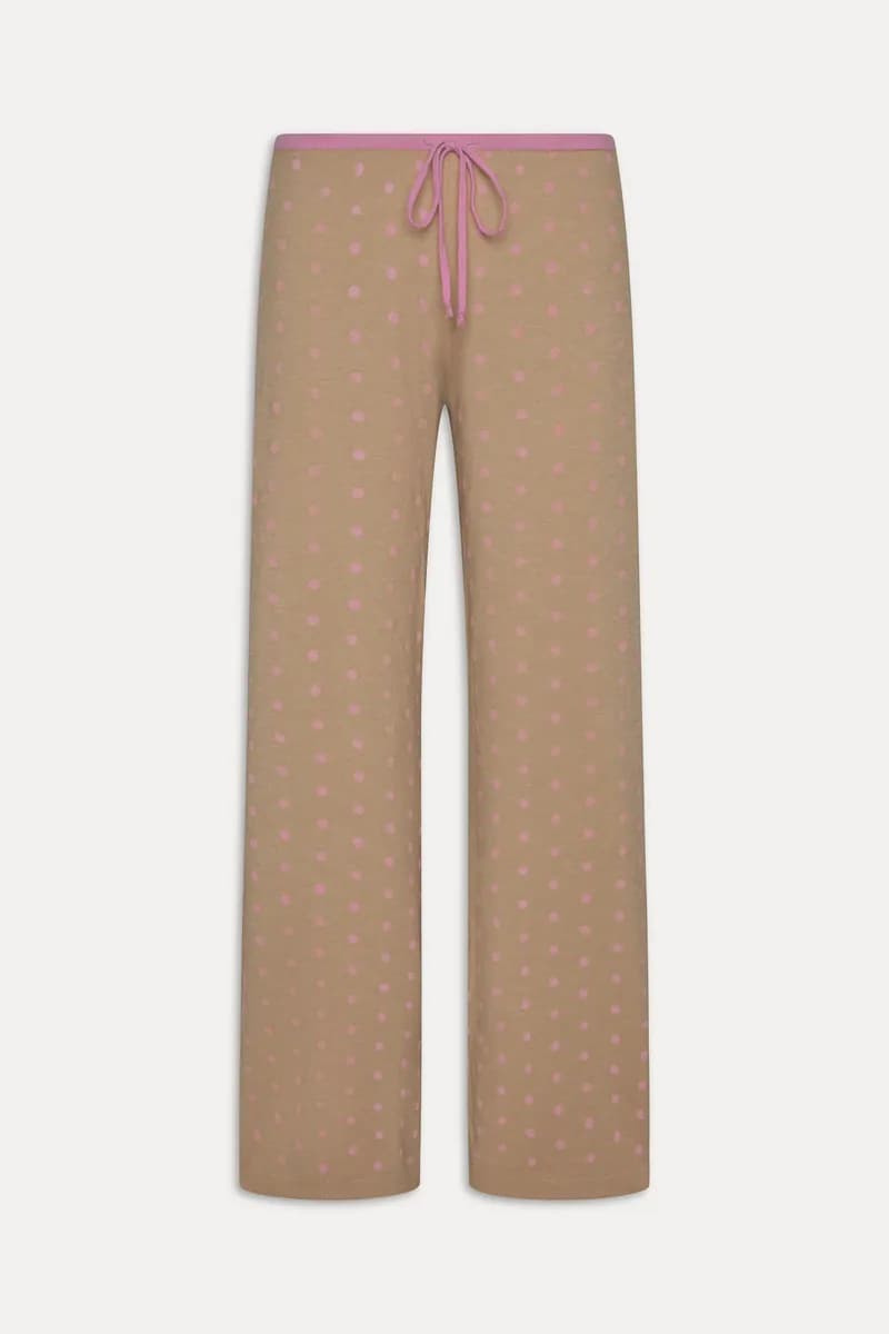 Mellow Knit Pants - Pink Ornaments — image 1 of 1