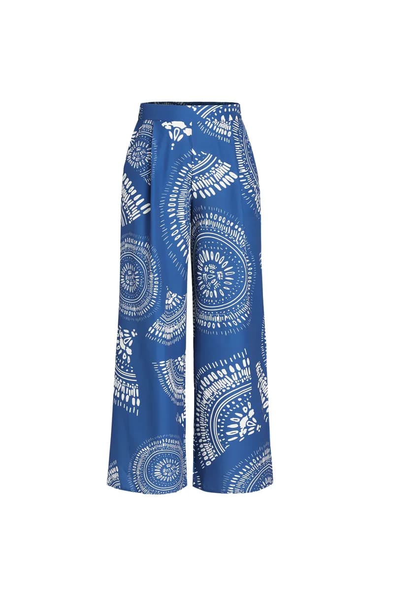 Ornate Print High Waist Pants — image 1 of 1