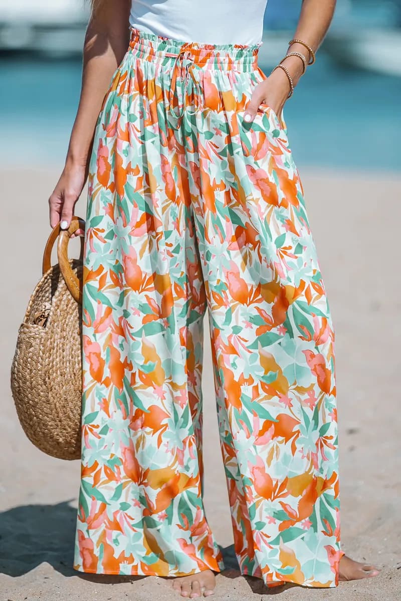 Ornate Smocked Paperbag Pants — image 1 of 1