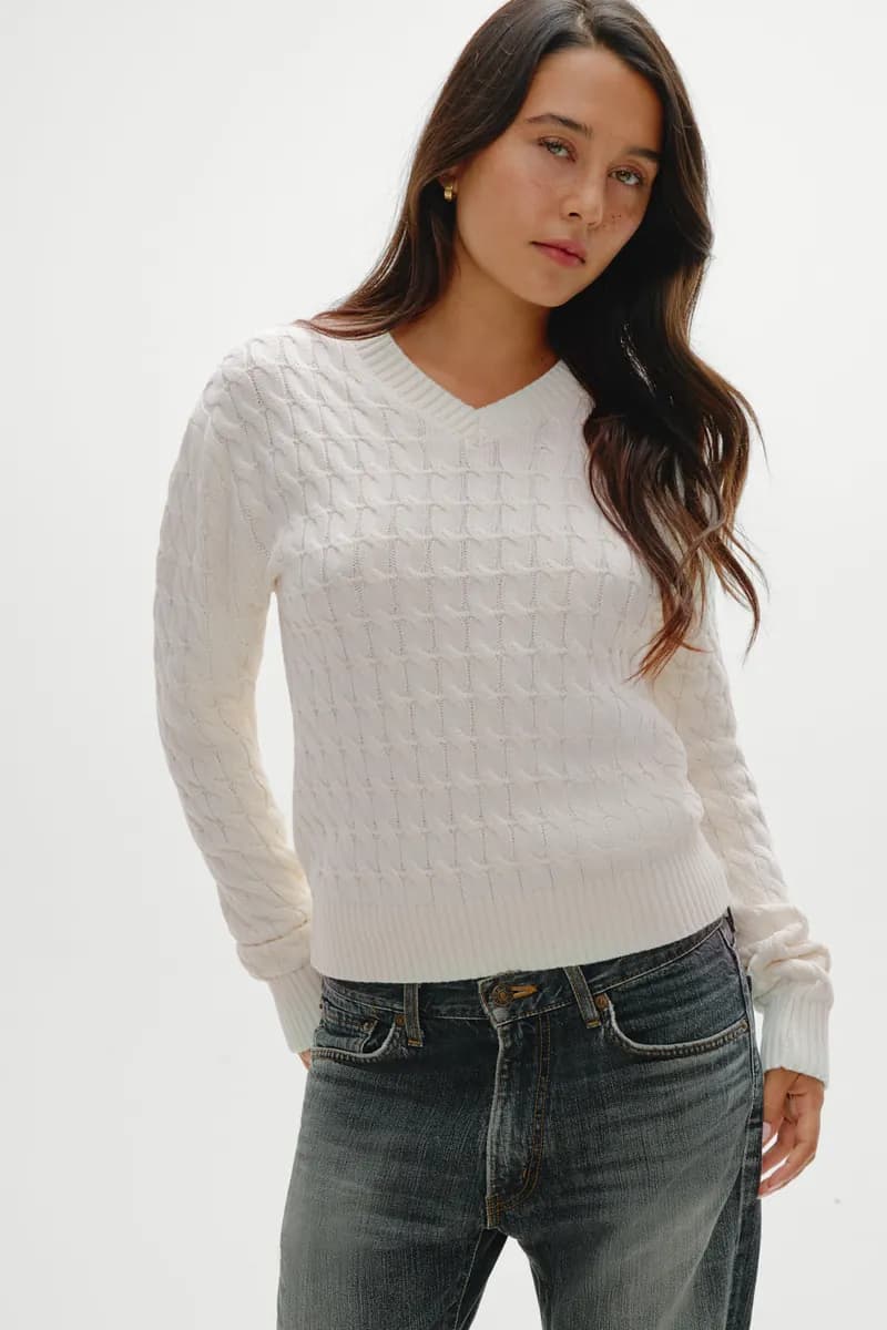 Prince Cable Knit Sweater - Honeymoon — image 1 of 1