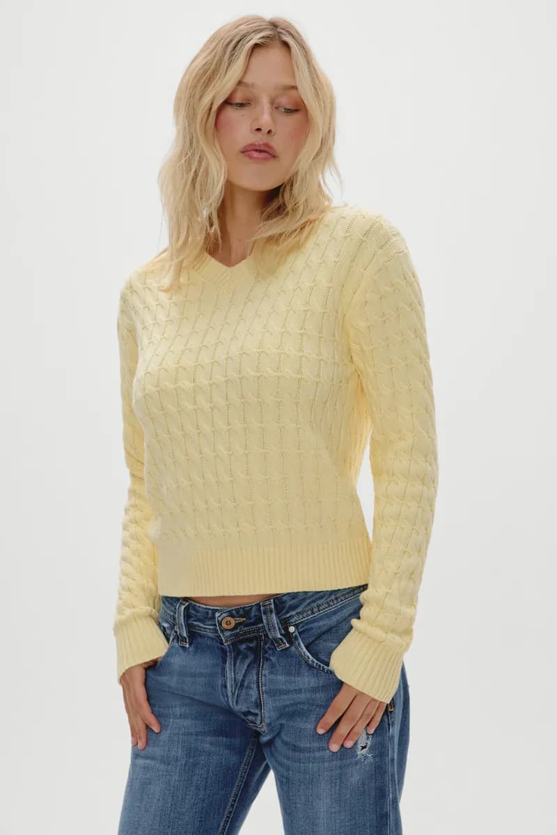 Prince Cable Knit Sweater - Vanilla Sugar — image 1 of 1
