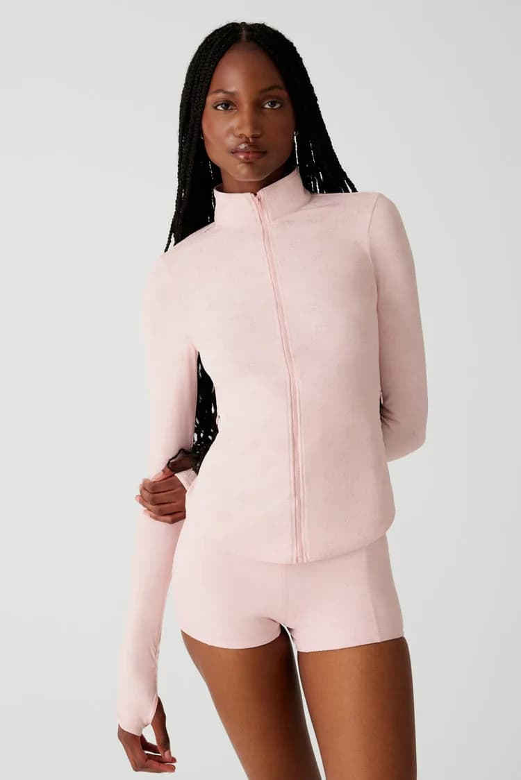 Renee Zip Up Jacket - Pink Petals — image 1 of 1