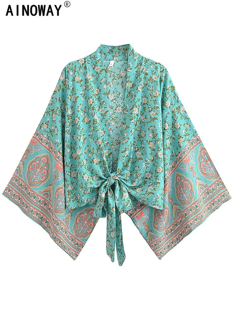 Short Sleeve Boho Kimono — image 1 of 1