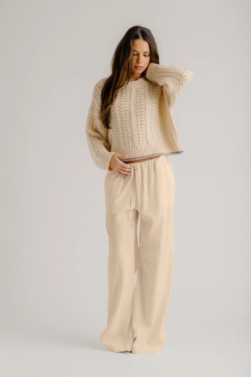 Storm Knit Pants - Buttercream — image 1 of 1