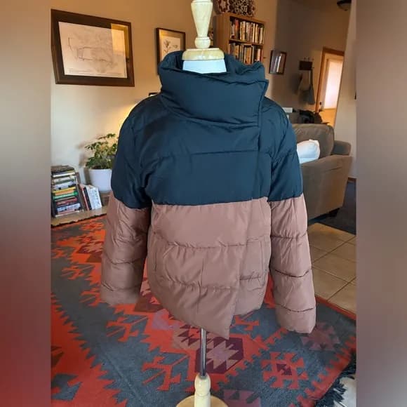 The Colorblock Eco Puffer Jacket - Midnight & Slate — image 1 of 1