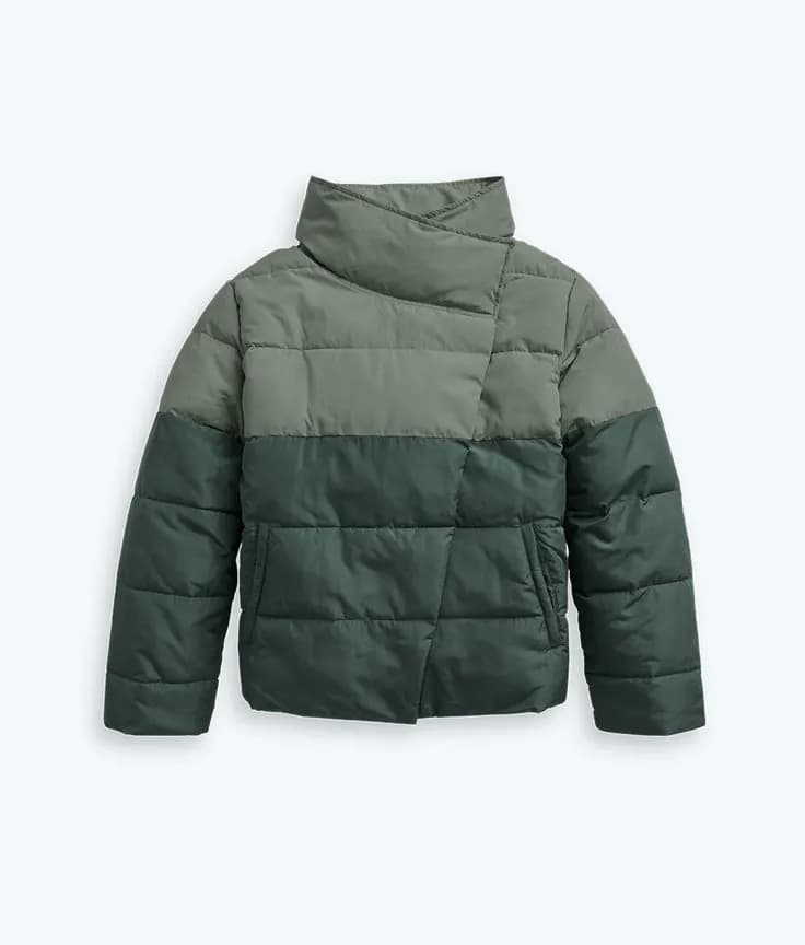 The Colorblock Eco Puffer Jacket - Olive & Eden — image 1 of 1