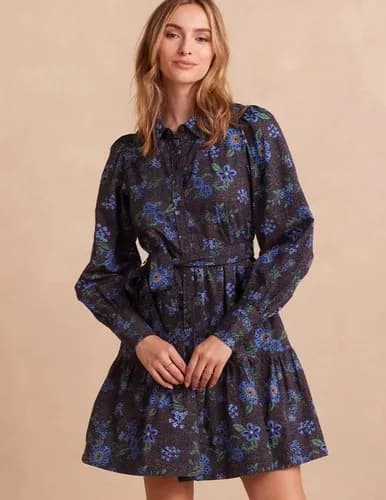 The Countryside Poplin Tiered Shirtdress - Main — image 1 of 1