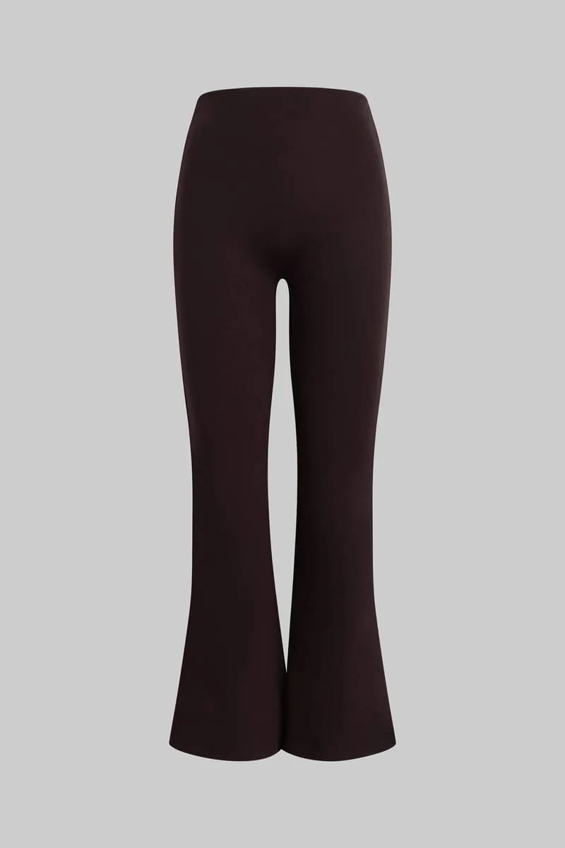 The Everyday High-Waist Flare Pant - Chocolate — image 1 of 1
