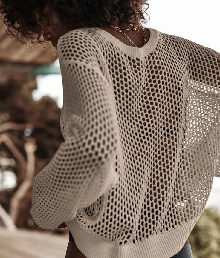 The Fishnet Crewneck Cover-Up - Main — image 1 of 1