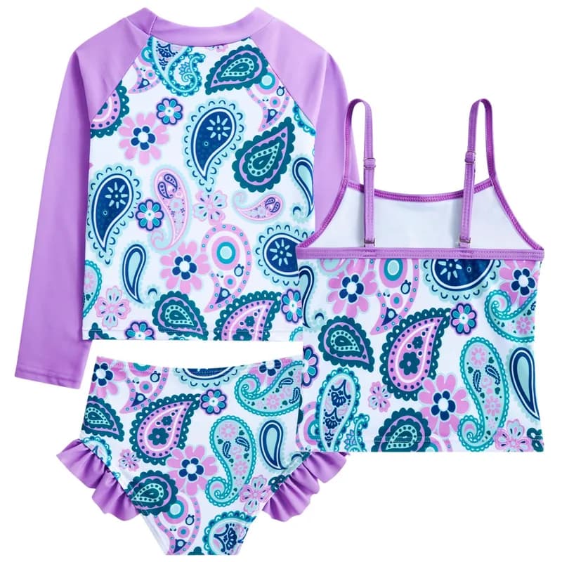 The Girls' Ruffle Rash Guard Tankini Set - Main — image 1 of 1
