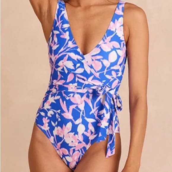 The Long Torso Perfect Wrap One Piece - Main — image 1 of 1