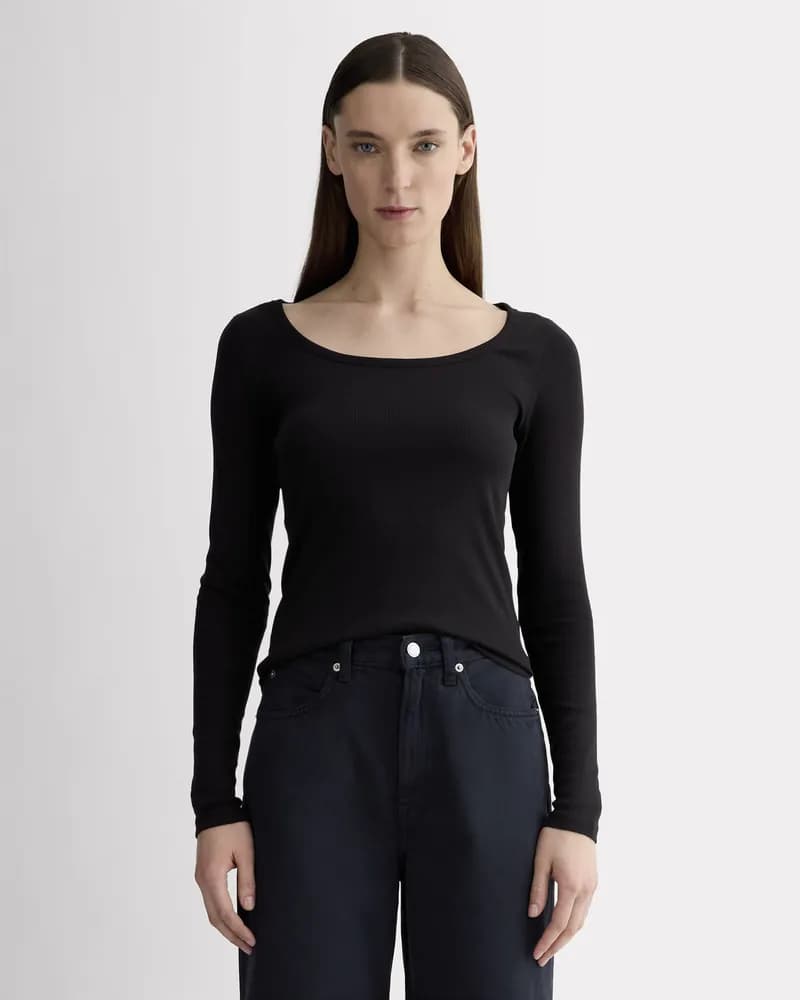 The Luxe Pima Long Sleeve Tee - Main — image 1 of 1