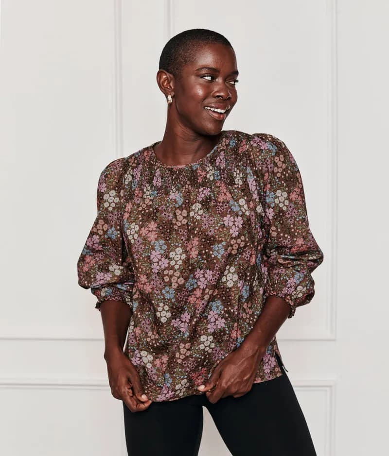 The Perfect Smocked Cotton Top - Autumn Meadow — image 1 of 1