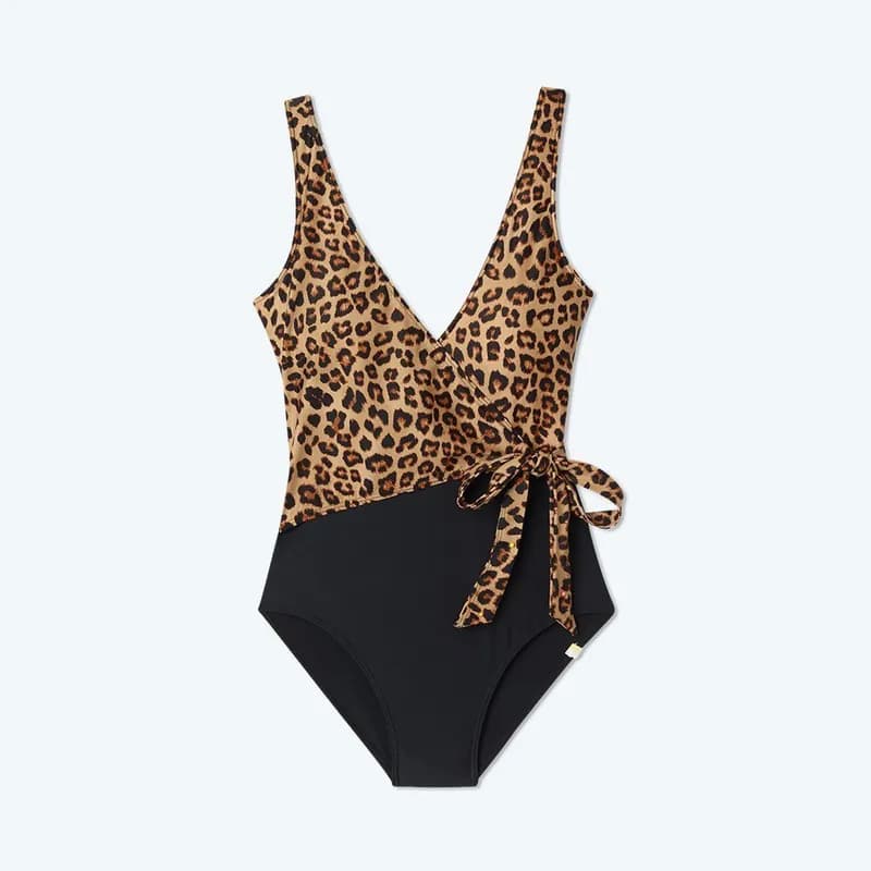 The Perfect Wrap One-Piece - Leopard — image 1 of 1
