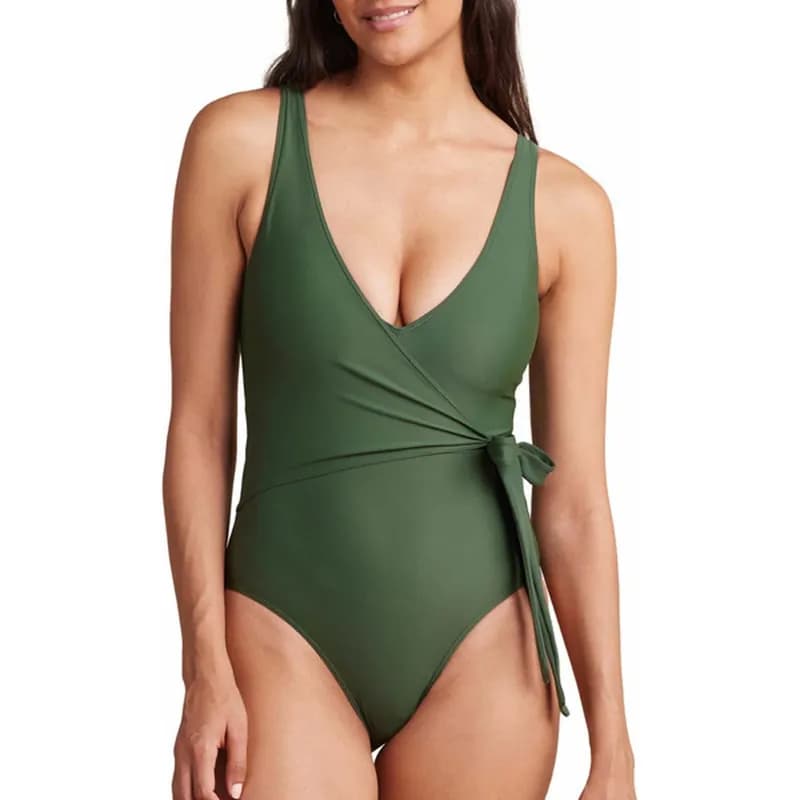 The Perfect Wrap One-Piece - Olive — image 1 of 1