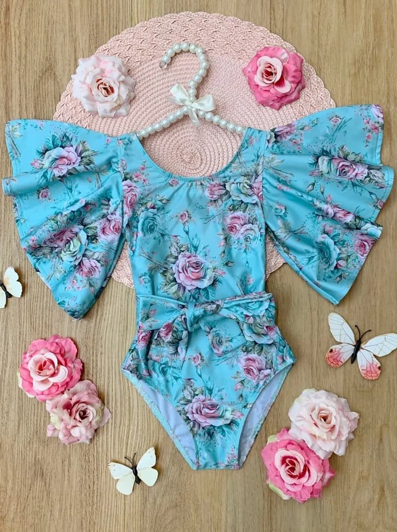 The Petal Sleeve One-Piece - Bouquet Carnival — image 1 of 1