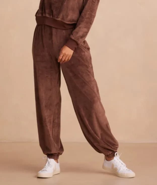 The Plush Velour Jogger - Chocolate — image 1 of 1